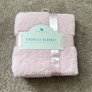 Little Unicorn Pink Chenille Receiving Baby Blanket